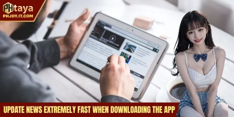 Update news extremely fast when downloading the app