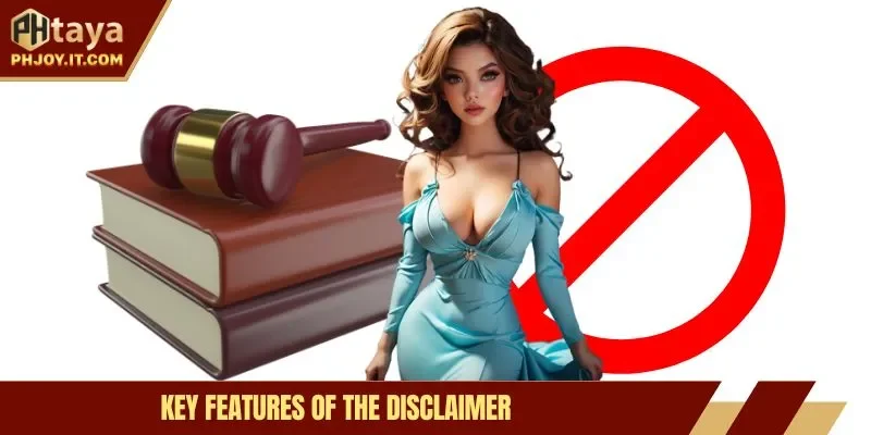 Key features of the disclaimer