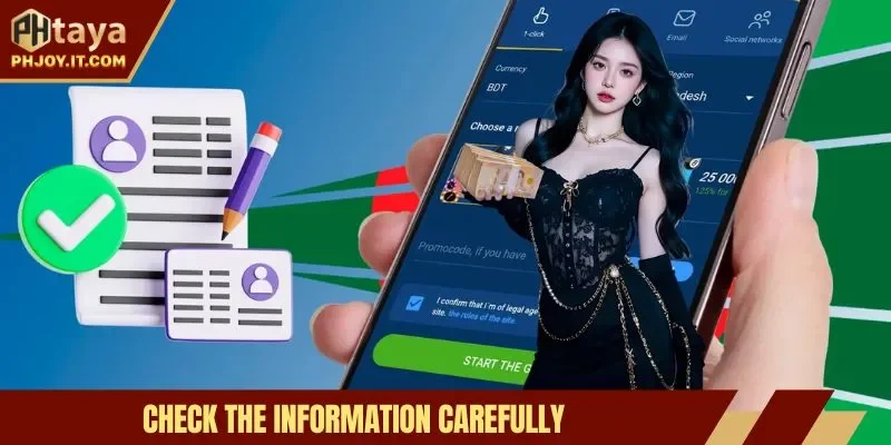 Check the information carefully